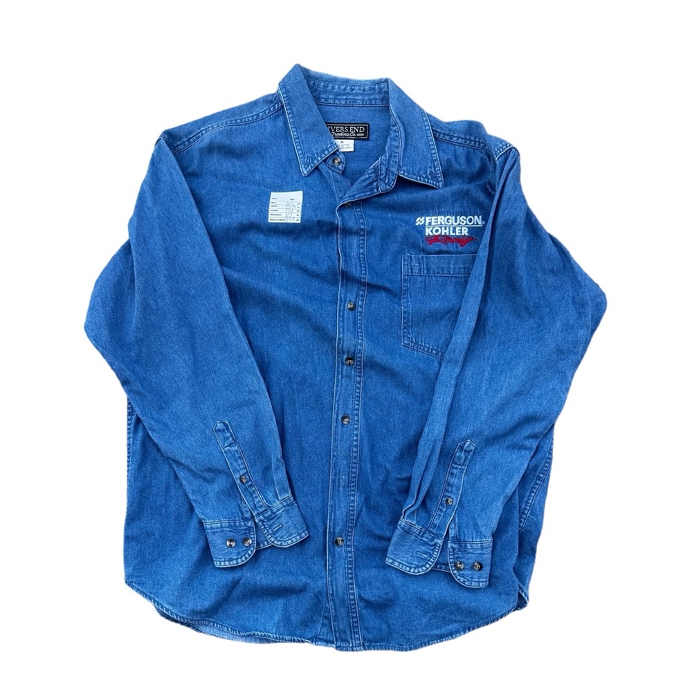 FERGUSON® KOHLER racing button up denim shirt VINTAGE Rivers End